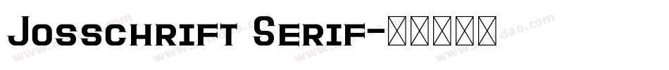 Josschrift Serif字体转换